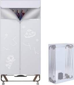 RWB® Elektrisch Droogrek - Elektrisch Wasrek - Droogrek - Grijs - 80cm x 46cm x 168cm — thumbnail 1