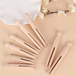 Houten Clips - Kleine Knijpers - Ambachtelijk Gebruik - Veilige Grip - 8cm 100 Stuks - Houtkleur — thumbnail 4