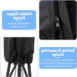 Beschermhoes voor Waslijn Carousel van 600D Oxford Stof, Waterdicht en UV-Bestendig, Inclusief Opbergtas, Ideaal voor Buitengebruik (180 x 16 x 16 cm) — thumbnail 3