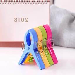 16 Stuks Grote Multicolor Kledingknijpers, Winddichte Klemmen voor Handdoeken, Dekens en Wasgoed — thumbnail 2