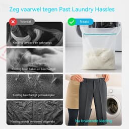 carmdering- Waszak XXL - Wasmachine Tas - Wasnet - Bescherming Voor Volumineuze Stukken - Veilige Rits Sluiting - Versterkt Polyester - Herbruikbaar Tot 90°C - Ideaal Voor Gezinnen - 2 Stuks — thumbnail 3