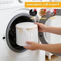 Set van 2 Premium Wasnetten voor Bh's en Ondergoed - Ideaal voor de Wasmachine, Beschermt Lingerie en Sokken met Rits — thumbnail 2