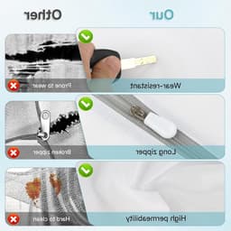 Grote wasnetten van 60 x 80 cm voor de wasmachine, herbruikbare waszakken voor delicate kleding en ondergoed — thumbnail 5