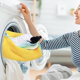 Set van 2 Waszakken voor Schoenen, Geschikt voor Wasmachine, Dubbele Rits en Vakken, 360° Reiniging, Herbruikbare Waszak voor Diverse Schoenen en Maten, Geel — thumbnail 2