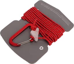 Camping Waslijn - Reis Waslijn - Buiten Kleding Drogen - Reflecterende Staaldraad - Verstelbare Lengte - Rood — thumbnail 4