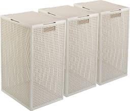 Curver Kaya Wasmand met deksel - 60L - 3 stuks - 38x29x58,5 cm - Wit — thumbnail 1