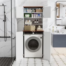 Wasmachine Ombouw - Opbouwmeubel - Kast Wasdroger - Meubel - luxe — thumbnail 3