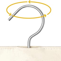 Waszak met Clips - Wasknijper Tas Opberger - Wasknijpers Organiseren - Roestvrijstalen Draaihaak - 28 x 32 cm - Niet gespecificeerd — thumbnail 4