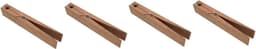 Houten Wasknijpers - Handdoekhouders Clips - Handdoeken Ophangen - Antislip Jumbo Formaat - 4 Stuks - Koffie — thumbnail 1
