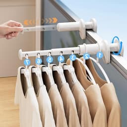 Compacte Droogrek voor Kamperen, Mini Wasdroger, Uitbreidbaar en Ruimtebesparend, Ideaal voor Balconies en Hotels, Draagt tot 3.3 kg Wasgoed — thumbnail 3