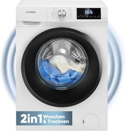 Bomann WAT 7186 Was-droogcombinatie - 8 kg Wassen - 5 kg Drogen - 1400 tpm - Inverter Motor - Stoomfunctie - Wit — thumbnail 1