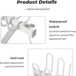 Boot Dryer Shoe Dryer, 8 Racks Electric Shoe Warmer Rack, Heated Drying Rack for Socks and Gloves, Electric Heating 45~50°C Constant Temperature — thumbnail 5