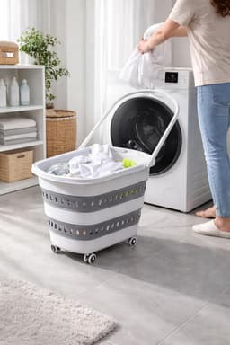 WEB2O Wasmand - 45 L - Opvouwbaar - Met wielen — thumbnail 3