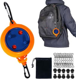 Intrekbare Waslijn - Droogtouw Kleding - Ruimte Besparen - Winddicht Ontwerp - 10 Meter Lang - Oranje — thumbnail 1