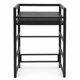 Ruimtebesparend Wasmachinerek voor Wasmachine en Droger, Met Uitschuifbaar Werkblad, Verstelbare Poten en Sterk Metalen Design, 72x64x115 cm, Zwart — thumbnail 1