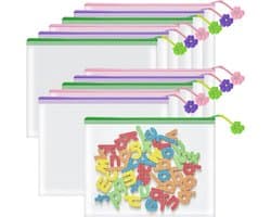 12 stuks netzakken met ritssluiting, plastic zakken met ritssluiting, 32 x 23,9 cm, A4 netzakken met ritssluiting, Okbioopy mesh-zakje - zakjes met ritssluiting