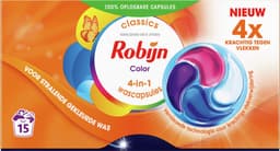 Robijn Wasmiddel - 4-in-1 Wascapsules - Color - 4 x 15 stuks - 60 Wasbeurten - Voordeelverpakking — thumbnail 2