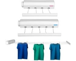 Dailygoods- Wasrek Uittrekbaar - Telescopisch Wasrek - Waslijn voor Buiten - Waslijn voor Binnen - Modern Ontwerp - Draagvermogen 8 kg
