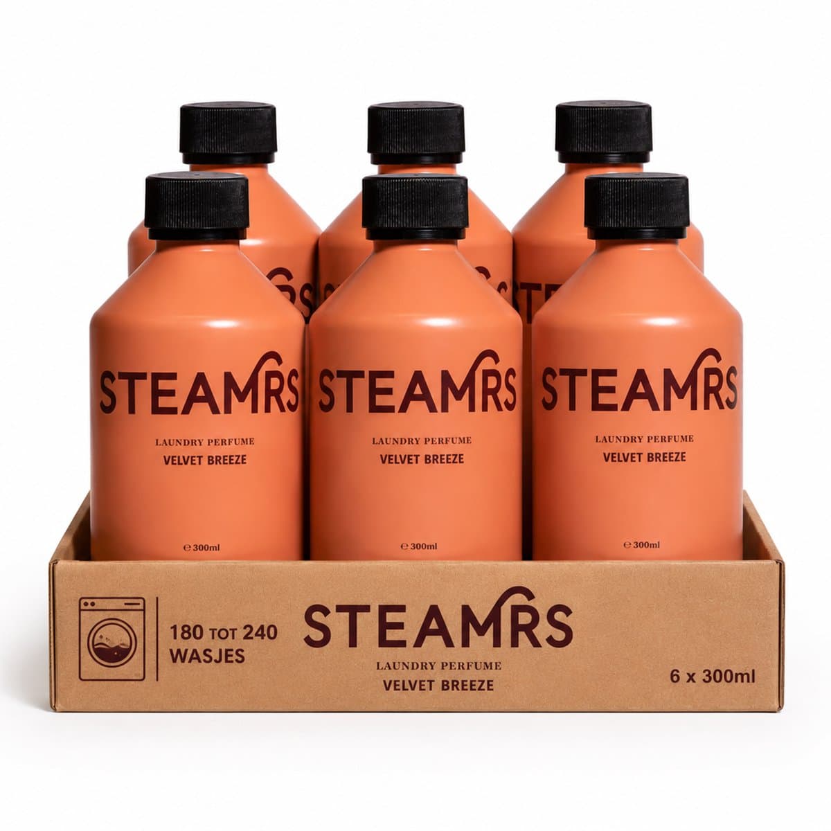 STEAMRS - Luxe Wasparfum - Velvet Breeze - 300 ml x 6 Designer parfum voor je kleding - 180 tot 240 wasbeurten - Verzorgend voor textiel — afbeelding 1