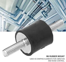 Dailygoods- Trillingsdempende Isolator - Rubber - 4 Stuks - M6 - Schokdempers - Schroefdemping - Geschikt voor Auto en Machines - Schokdemper — thumbnail 2