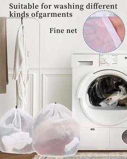 IMstore - Wasnetten - Fijnmazige waszakken - 40 x 50 cm - Herbruikbaar - Ideaal voor babykleding - Ondersteunt delicate was — thumbnail 3