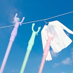 Dailygoods- Kledingvork Telescopisch - Ruimtebesparend - Lichtgewicht - Stevige Kledingsteun - U-vormige Kop - Plastic Materiaal - Kledinghanger — thumbnail 2