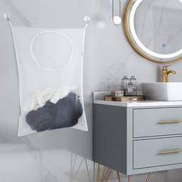 Dailygoods- Wasmand met deksel - Wasmand 3 vakken - Wassorteerder - Waszakken - Waterdicht - Ruime capaciteit 77x50cm - Waszak — thumbnail 5