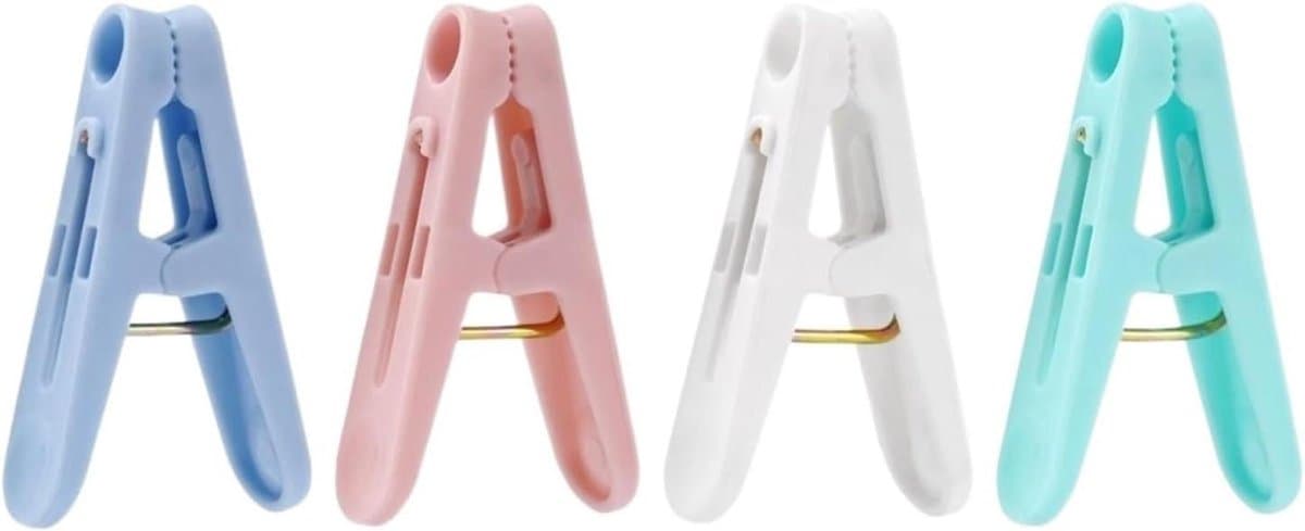 Wasknijpers Set - Waslijn Clips - Kleding Drogen - Inclusief Opbergzakje - 20 Stuks - Veelkleurig — afbeelding 1