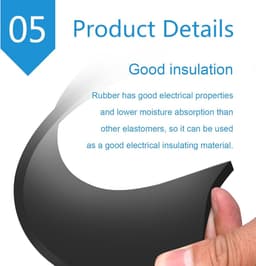 Rubberen Crashpad - Anti-vibratie mat - Werkbank demping - Hoge temperatuur bestendig - 500x300mm - Zwart — thumbnail 4