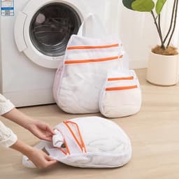 Set van 3 Herbruikbare Waszakken van Mesh Stof voor de Wasmachine - Ideaal voor Kleding, Sokken en Ondergoed met Rits — thumbnail 3