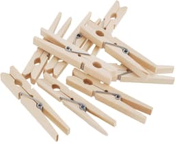 300 stuks 7,2 cm houten wasknijpers voor waslijn en knutselprojecten, ideaal voor fotowand en ambachten binnen en buiten — thumbnail 2