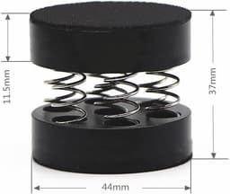 Isolatie Voeten Pads - Speaker Voetjes - Audio Verbeteren - Trillingen Dempen - 4 stuks - Zwart — thumbnail 4