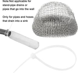 48stuks pluizenfilters voor wasmachines, roestvrijstalen pluizenvangers, wasfilter voor wasmachineslang met 48kabelbinders — thumbnail 5