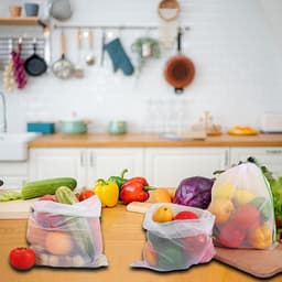 Groentenzakken met Trekkoord - 10 stuks - voor Groente, Fruit en meer — thumbnail 3