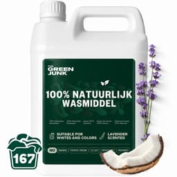 The Green Junk - 100% Natuurlijk Wasmiddel 5L Navulling - Zonder Synthetisch Parfum - Wasmiddel Sensitive - Vloeibaar Baby Wasmiddel - Biologisch Wasmiddel - 167 Wasbeurten — thumbnail 1