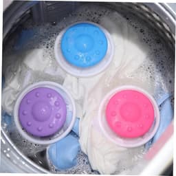 Kegelvormige washaar vanger in mesh - 3 stuks in verschillende kleuren voor het verwijderen van katten- en hondenhaar, papierresten en pluizen in de wasmachine — thumbnail 5