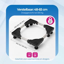 Roegaarden Wasmachine Verhoger - Wasmachine Opbouwmeubel - Anti-Trilling - 8 Poten voor Extra Stevigheid - Tot 300 Kg — thumbnail 4