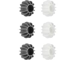 Antiklit Wasballen Voor Wasmachine - 6 Stuks - Bloemvorm - Voorkomt Verwarde Kleding - Wit En Grijs - Elk 3 Stuks - Afmeting 6x4 cm — afbeelding 1