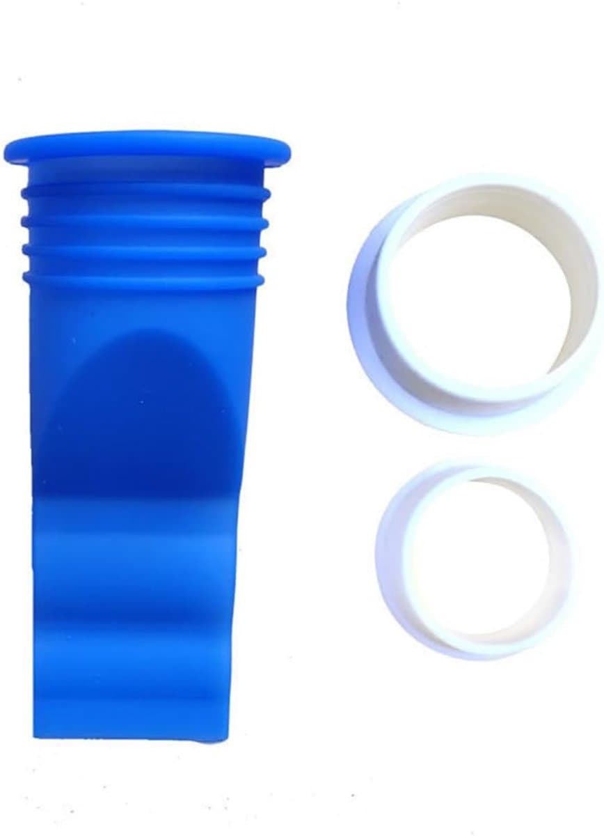 Afvoer Terugslagbeveiliger Met 2 Ringetjes - 11x3.8 cm - Voor Wc Badkamer En Keuken - Eenvoudig Te Plaatsen — afbeelding 1
