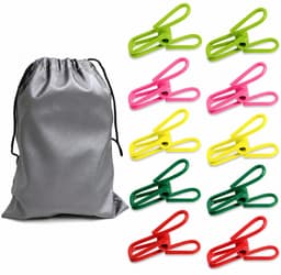 BOTC Wasknijpers - Draadknijpers - 60 stuks - 2 inch - Metalen clip voor voedselzakken - PVC-gecoate pinnen - 5 kleuren — thumbnail 1