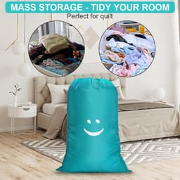 Dailygoody - Waszak - Waterdichte waszak voor reizen - Grote capaciteit - Blauw - Opbergtas voor vuile was - Perfect voor studenten en kamp... — thumbnail 3