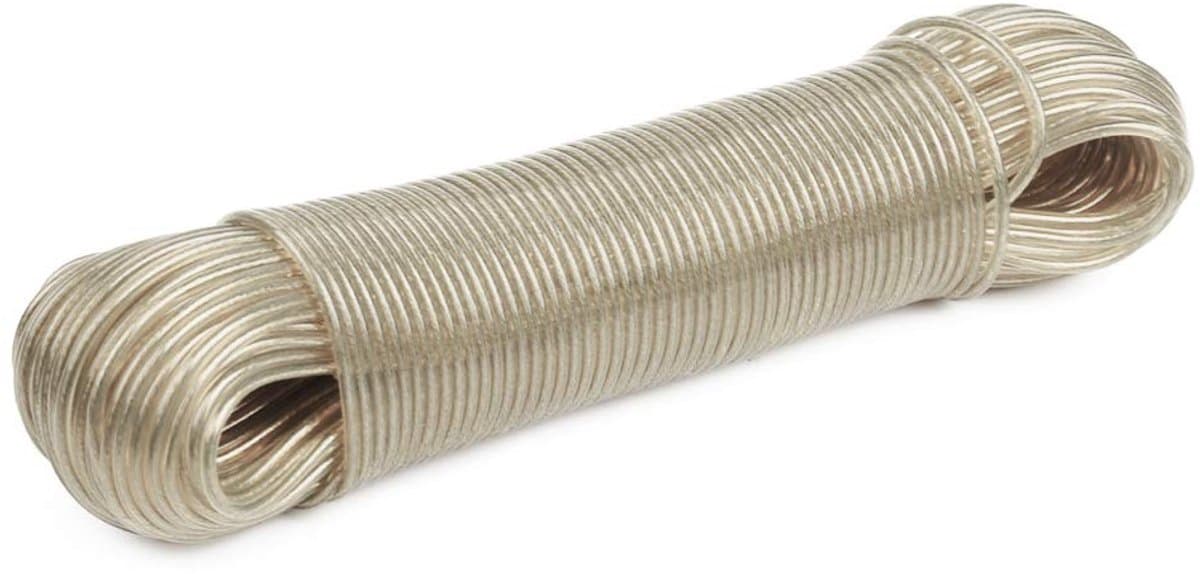 Dailygoody - Waslijn - PVC waslijn - UV-bestendig en weerbestendig - Transparant - 50 meter lange waslijn - Perfect voor huishouden en camping - Ideaa... — afbeelding 1