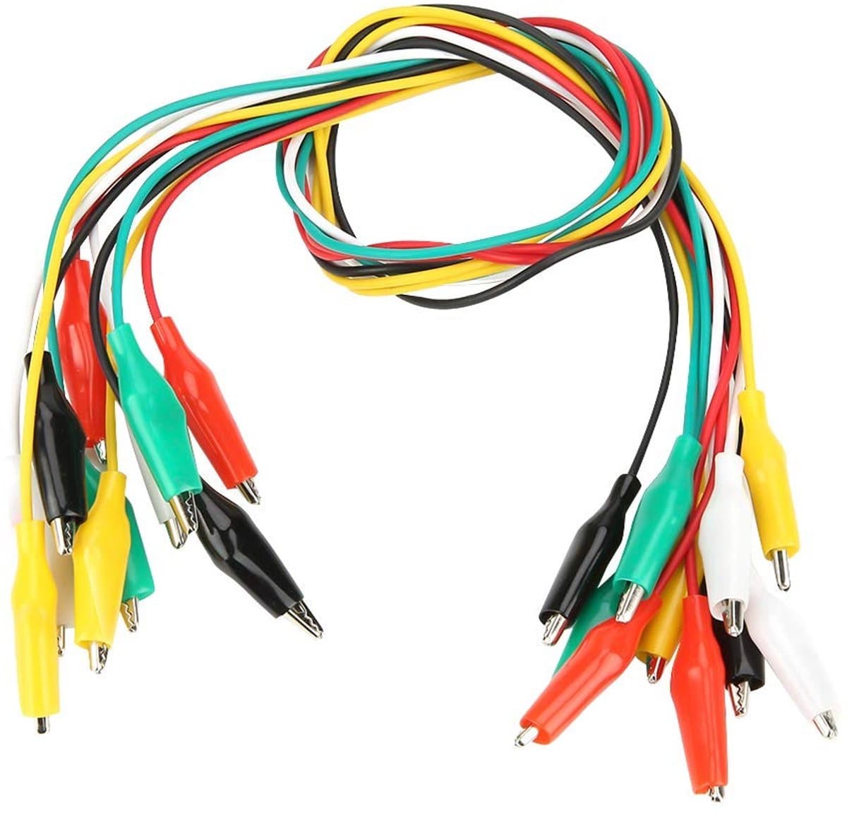 Dailygoody - Krokodilklemmen - Testklemmen - Sterke elasticiteit - Rood Zwart Wit Geel Groen - Dubbelzijdige klemmen - Geschikt voor testen - Klemmen ... — afbeelding 1