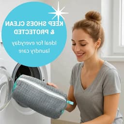 Robuuste Waszak voor Schoenen - Herbruikbare Waszak 39 x 19 cm met Rits voor 360° Reiniging en Bescherming van Schoenen in Grijs — thumbnail 2