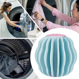 Wasballen voor wasmachine - Ecologische wasbal - duurzaam - Wasballen - Pluizenfilter - Anti-klit - Wasmachine schrobben ballen - wasballen - blauw - wasmachine reiniger - wasmachine - wasmiddel niet nodig - draagbare wasbenodigdheden — thumbnail 3