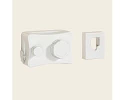WiseGoods Premium Uittrekbare Waslijn Binnen & Buiten - Droogrek - 5M RVS Draad - Muurbevestiging - Voor Balkon & Tuin - Wit