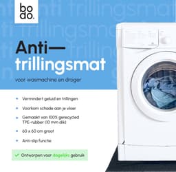 Bodo® 2 x Anti Trillingsmat Wasmachine en droger - 60x60x1cm — thumbnail 3