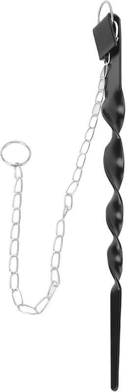 Regenketting Anker - Grondverankering Tuin - Stabiele Drainage - Roestvrij Staal - 34cm Lengte - Mat Zwart — thumbnail 1