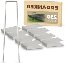 Grondankers Haringen - Bodemhaken Bevestiging - Tent Tuin Vastzetten - Roestvrij Duurzaam Staal - 250 Stuks - Zilverkleurig — thumbnail 1