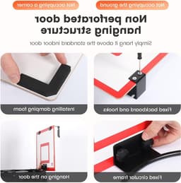Wasmand voor basketbal, ophangbare waszak met ritssluiting, ideaal voor slaapkamer, badkamer en bijkeuken, zonder boren, 2-in-1 design, multifunctioneel en praktisch — thumbnail 4